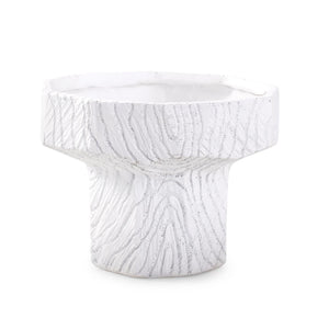 Howard Elliott Faux Bois Bowl - Exquisite Handmade Polyresin With Intricate Wood-like Patterns For Timeless Decor White Polyresin 12361-howard-elliott