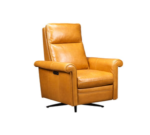 Olivia + Quinn Hurley Power Recliner - Luxurious Leather Comfort With Swivel Base For Ultimate Relaxation Experience Murray Camel Leather,Foam,Wood 1236_Atc2257
