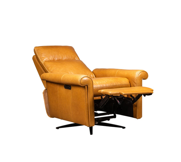 Olivia + Quinn Hurley Power Recliner - Luxurious Leather Comfort With Swivel Base For Ultimate Relaxation Experience Murray Camel Leather,Foam,Wood 1236_Atc2257