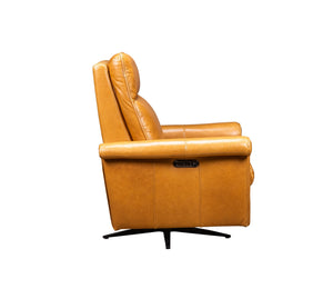 Olivia + Quinn Hurley Power Recliner - Luxurious Leather Comfort With Swivel Base For Ultimate Relaxation Experience Murray Camel Leather,Foam,Wood 1236_Atc2257