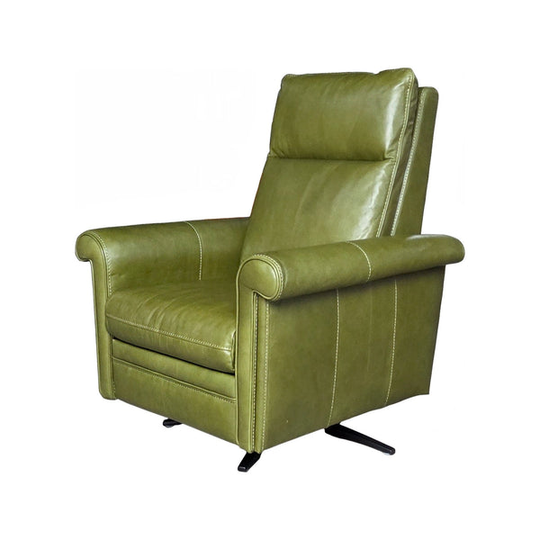 Olivia + Quinn Hurley Power Recliner - Luxurious Leather Comfort With Swivel Base For Ultimate Relaxation Experience Pippa Peridot Leather,Foam,Wood 1236_Cnk6402