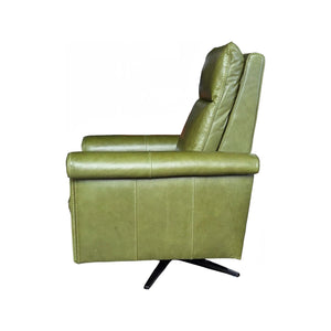 Olivia + Quinn Hurley Power Recliner - Luxurious Leather Comfort With Swivel Base For Ultimate Relaxation Experience Pippa Peridot Leather,Foam,Wood 1236_Cnk6402