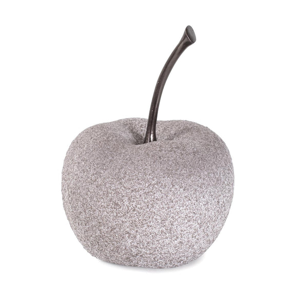 Howard Elliott Modern Pomme Sculpture - Exquisite Handcrafted Polyresin Apple Art For Contemporary Home Decor Gray Polyresin 12372-howard-elliott