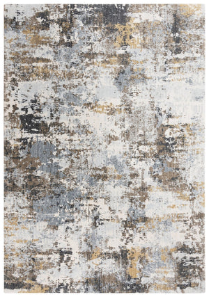 Alora Decor Jade Contemporary Abstract Area Rug In Soothing Blues And Golds, Recycled Polyester, Durable Stain-Resistant 10' x 13' 12312373209540113