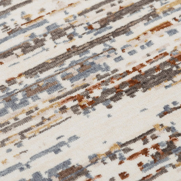 Alora Decor Jade Eco-Friendly Abstract Rug In Rust, Ivory & Steel Gray — Low-Profile Recycled Polyester, Durable Stylish Centerpiece 8' x 10' 12312373304540810