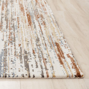 Alora Decor Jade Eco-Friendly Abstract Rug In Rust, Ivory & Steel Gray — Low-Profile Recycled Polyester, Durable Stylish Centerpiece 8' x 10' 12312373304540810