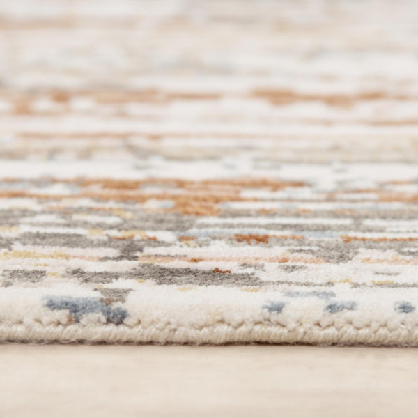 Alora Decor Jade Eco-Friendly Abstract Rug In Rust, Ivory & Steel Gray — Low-Profile Recycled Polyester, Durable Stylish Centerpiece 8' x 10' 12312373304540810
