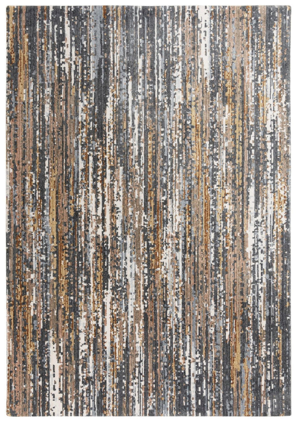 Alora Decor Jade Abstract Black Runner Rug 2'6"X8' — 100% Recycled Polyester Hybrid, Low-Pile Durable Style 12312373416542608