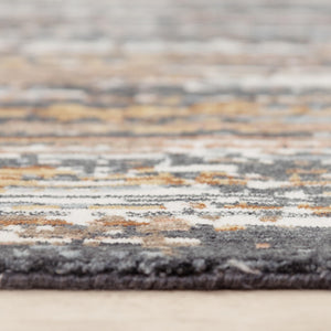 Alora Decor Jade Abstract Black Runner Rug 2'6"X8' — 100% Recycled Polyester Hybrid, Low-Pile Durable Style 12312373416542608