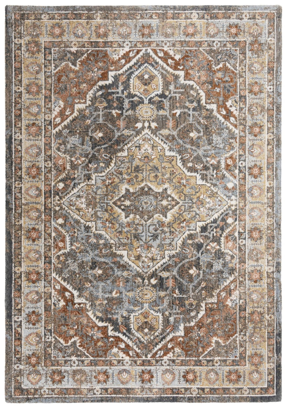 Alora Decor Jade Persian-Inspired Terracotta Runner 2'6"X8' | 100% Recycled Polyester, Durable Low-Maintenance Elegance 123123736TT542608