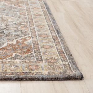 Alora Decor Jade Persian-Inspired Terracotta Runner 2'6"X8' | 100% Recycled Polyester, Durable Low-Maintenance Elegance 123123736TT542608