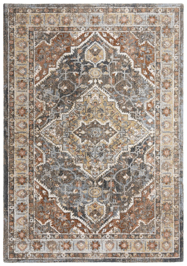 Alora Decor Jade Terracotta Persian-Inspired Rug With Navy, Maroon & Ivory Accents — Recycled Polyester, Durable Elegance 10' x 13' 123123736TT540113