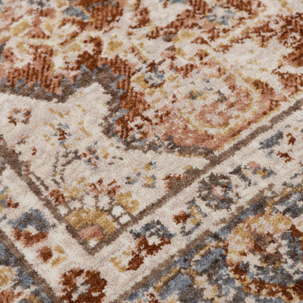 Alora Decor Jade Persian-Inspired Terracotta Area Rug In Recycled Polyester — Durable, Stain-Resistant, Eco-Chic Style 5'2" x 7'9" 12312373737545279