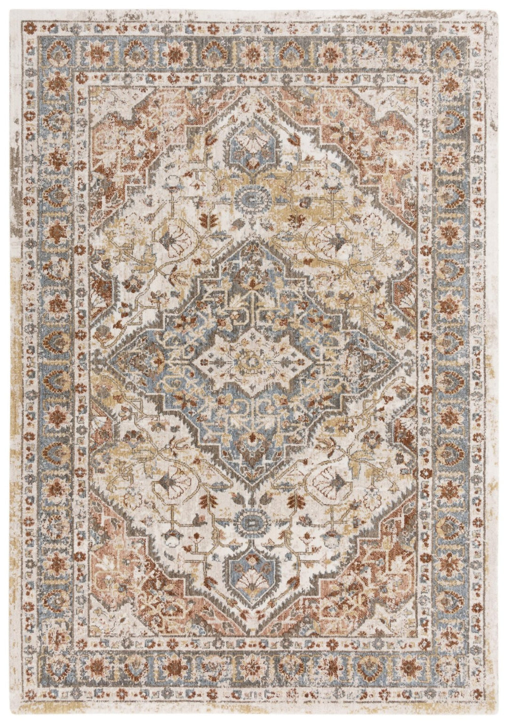 Alora Decor Jade Persian-Inspired Terracotta Area Rug In Recycled Polyester — Durable, Stain-Resistant, Eco-Chic Style 5'2" x 7'9" 12312373737545279