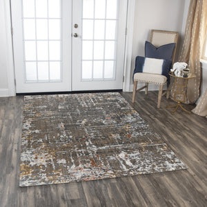 Alora Decor Jade Eco-Friendly Abstract Area Rug – Recycled Polyester, Hand-Washed Plush, Neutral Modern Chic 5'2" x 7'9" 12312373800545279
