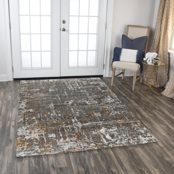 Alora Decor Jade Eco-Friendly Abstract Area Rug – Recycled Polyester, Hand-Washed Plush, Neutral Modern Chic 5'2" x 7'9" 12312373800545279