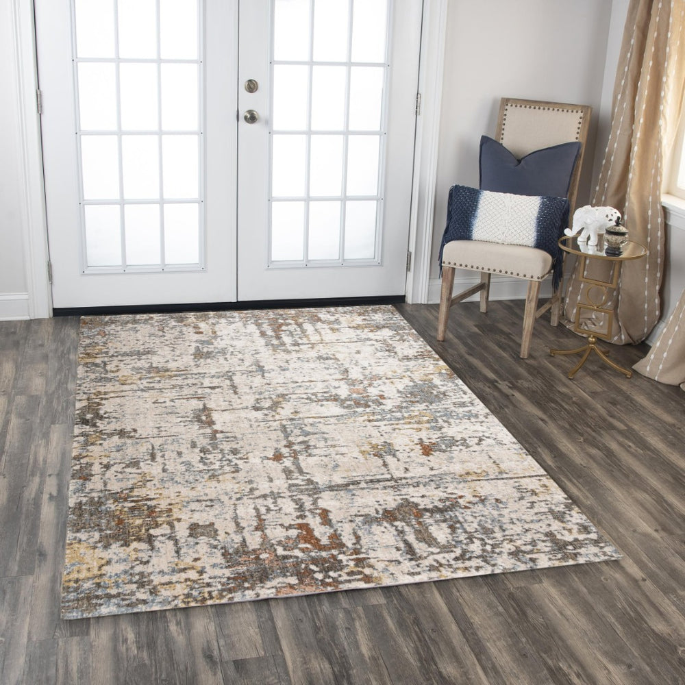 Alora Decor Jade Neutral Runner Rug — 2'6"X8' Eco-Friendly 100% Recycled Polyester, Abstract Hand-Washed Texture 12312373937542608