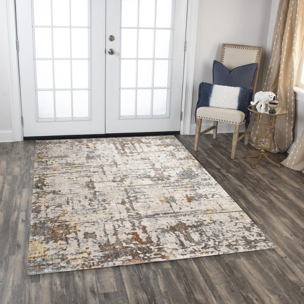 Alora Decor Jade Eco-Friendly Abstract Area Rug — Recycled Polyester, Hand-Washed Softness, Neutral Contemporary Charm 10' x 13' 12312373937540113
