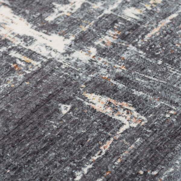 Alora Decor Jade Abstract Navy Gray Ivory Rug – Eco-Friendly 100% Recycled Polyester, Durable Low-Profile Weave 10' x 13' 12312374000090113