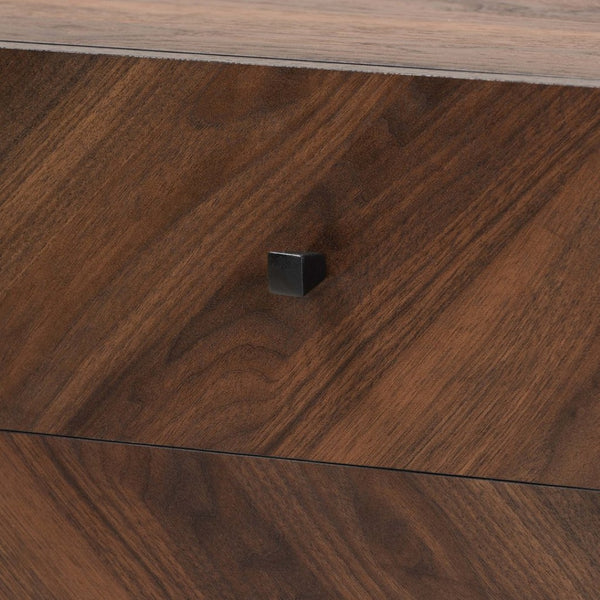 Baxton Studio Baxton Studio Hartman Mid-Century Modern Walnut Brown TV Stand with Open Shelves & Enclosed Storage LV23TV2312WI-Columbia-TV