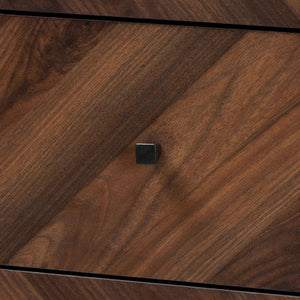 Baxton Studio Baxton Studio Hartman Mid-Century Modern Storage Chest in Walnut Brown for Stylish Bedrooms 5-Drawer LV23COD23231WI-Columbia-5DW-Chest