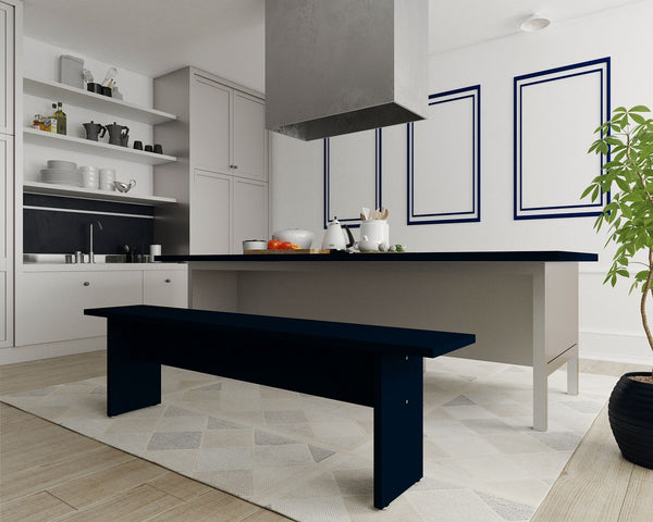 NoMad 67.91 Dining Bench in Tatiana Midnight Blue 123GMC4 Manhattan Comfort
