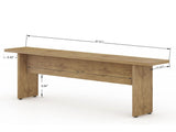 Manhattan Comfort NoMad Rustic - Country Dining Bench Nature 123GMC77