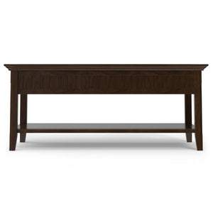 English Elm Acadian Handcrafted Lift Top Coffee Table with Storage - Brunette Brown Solid Wood, Transitional Elegance B136P203460