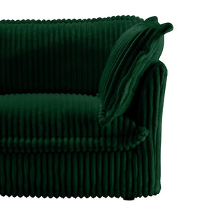 English Elm Slipcovered U-Shape Sectional Sofa Couch – Stylish Modular Deep Seat Design With Removable Covers, Green W3041S00083-GIGA
