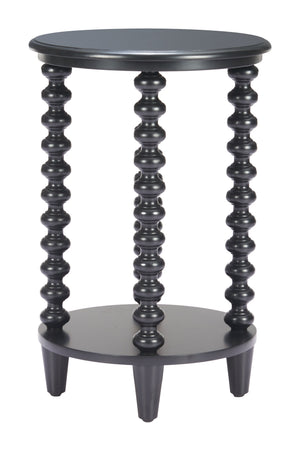 Zuo Modern Gocce Side Table Black - Modern Fir Wood Design, Chic Minimalist Decor For Living Room Or Bedroom Black Fir Wood 110536-zuo-modern