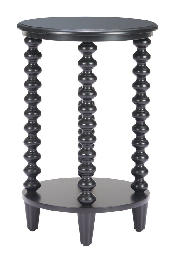 Zuo Modern Gocce Side Table Black - Modern Fir Wood Design, Chic Minimalist Decor For Living Room Or Bedroom Black Fir Wood 110536-zuo-modern