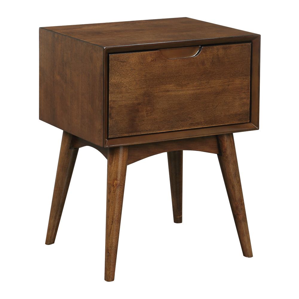 OSP Home Furnishings Copenhagen Accent Table w/Drawer Walnut