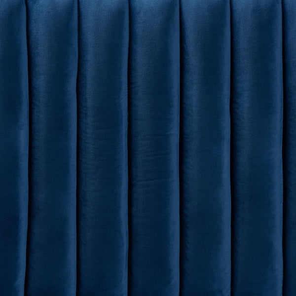 Baxton Studio Baxton Studio Emile Plush Navy Velvet Upholstered Headboard with Adjustable Height for Any Bedroom Queen Emile-Navy Blue Velvet-HB-Queen