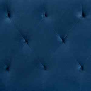 Baxton Studio Baxton Modern Navy Blue Velvet Upholstered Headboard with Diamond Tufting for Stylish Bedrooms Full Felix-Navy Blue Velvet-HB-Full