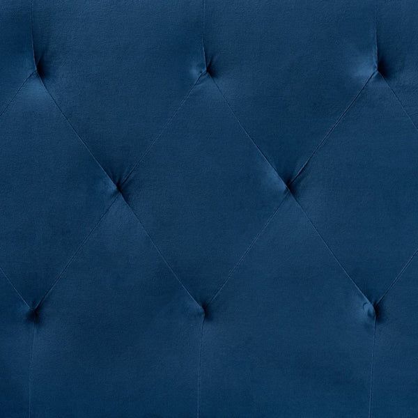 Baxton Studio Baxton Modern Navy Blue Velvet Upholstered Headboard with Diamond Tufting for Stylish Bedrooms Full Felix-Navy Blue Velvet-HB-Full