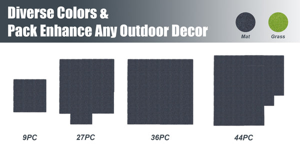 English Elm Mat Grey Plastic Deck Tiles – Durable, Easy-Clean Flooring with Soft Texture for Homes, Offices, Commercials W1859P301138