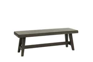 English Elm Contemporary Grey Birch Veneer Dining Bench with Rubberwood Legs for Modern Interiors B011P473687