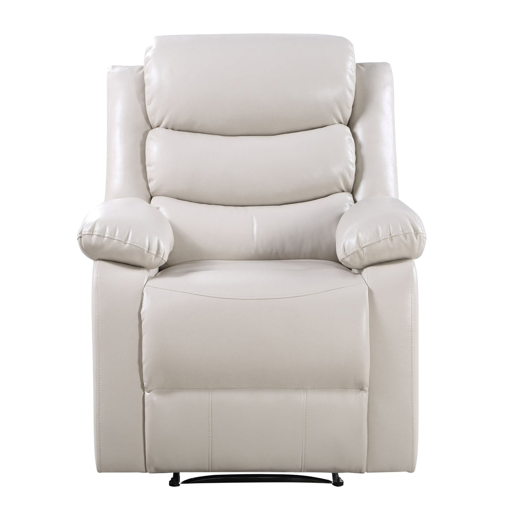 English Elm Beige Power Recliner with Individually Wrapped Coils, Pillow-Top Arms, Tight Cushions & Supportive Comfort B062P184509