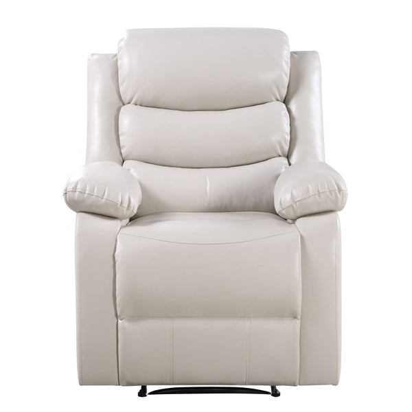 English Elm Beige Power Recliner with Individually Wrapped Coils, Pillow-Top Arms, Tight Cushions & Supportive Comfort B062P184509