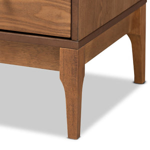 Baxton Studio Baxton Studio Ramiel Mid-Century Sideboard with Rattan Accents for Chic Storage & Style Solution MG9005-Ash Walnut/Rattan-Sideboard