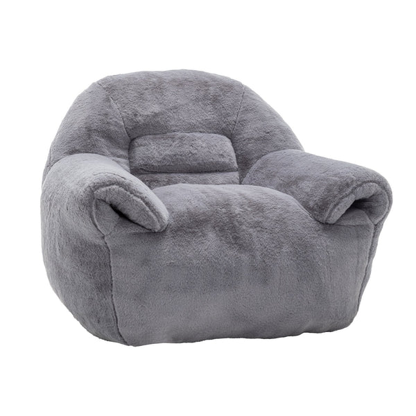 English Elm Bean Bag Chair – Plush Faux Fur Floor Sofa With Back Support For Ultimate Comfort In Any Room W2200P326889