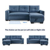 IDEAZ Fabric L-Shape sectional Blue 1243LSL