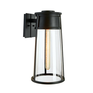 Cone 12.75'' High 1-Light Outdoor Sconce - Matte Black 1246-MB-CL Norwell