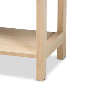 Baxton Studio Baxton Studio Sebille Console Table - Mid-Century Modern Light Brown Wood & Rattan Storage Solution LC21020907-Rattan-2DW-Console Table