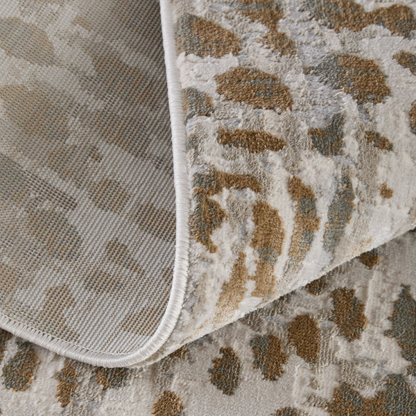 Feizy Rugs Waldor Modern Elegance High-low Pile Rug In Gold, Ivory & Gray - Perfect For Chic Home Decor Brown,Ivory,Tan Polypropylene,Polyester 7353837fbge000f05