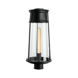 Cone 19.75'' High 1-Light Outdoor Post Light - Matte Black 1247-MB-CL Norwell