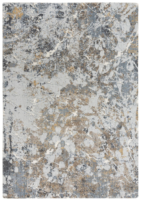 Alora Decor Lake Painted-Texture Rug In Lake Blue And Ivory — Eco-Friendly 100% Recycled Polyester, Durable Plush 5'2" x 7'9" 12412473100095279