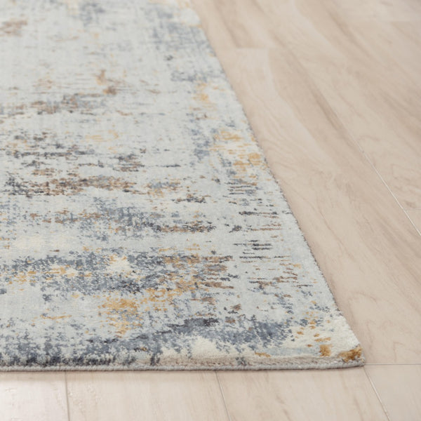 Alora Decor Lake Abstract Runner 2'6"X8' | Eco 100% Recycled Polyester, Painterly Gray-Blue-Ivory Texture, Durable For Hallways 12412473200092608