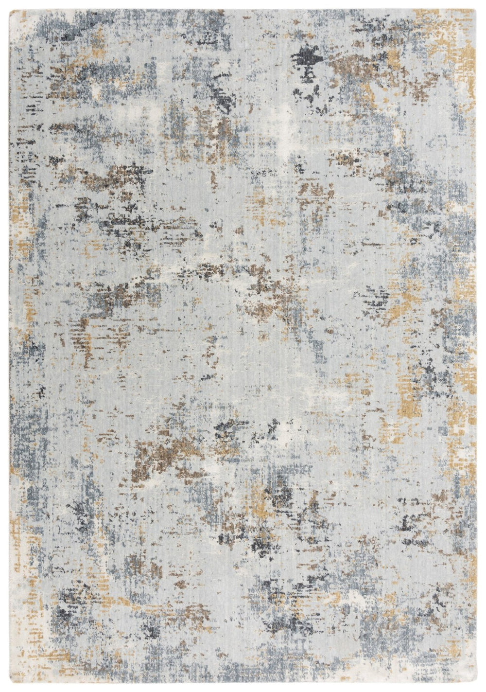 Alora Decor Lake Abstract Painted-Texture Rug In Lake Blue, Gray & Ivory — Plush Recycled Polyester, Stain-Resistant Comfort For Modern Living Spaces 9' x 12' 12412473200090912