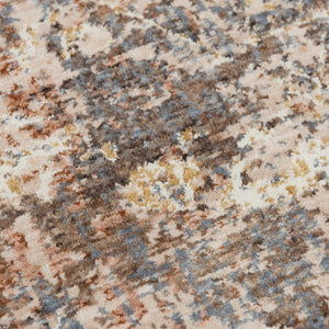 Alora Decor Lake Recycled-Poly Runner 2'6"X8' Modern Abstract Beige-Ivory-Blue Rug — Eco Plush Durable Style 12412473304542608